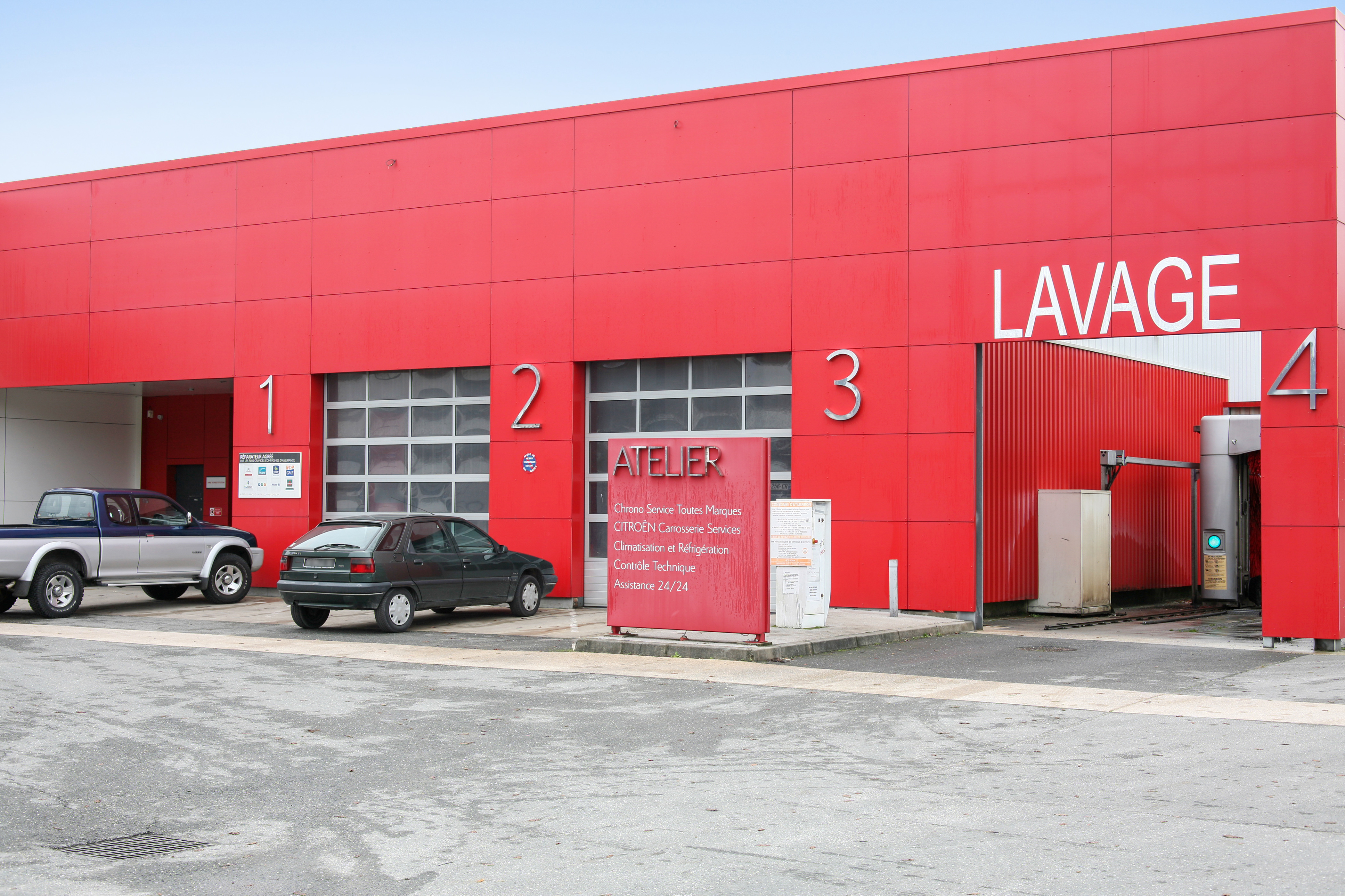 Station de lavage.